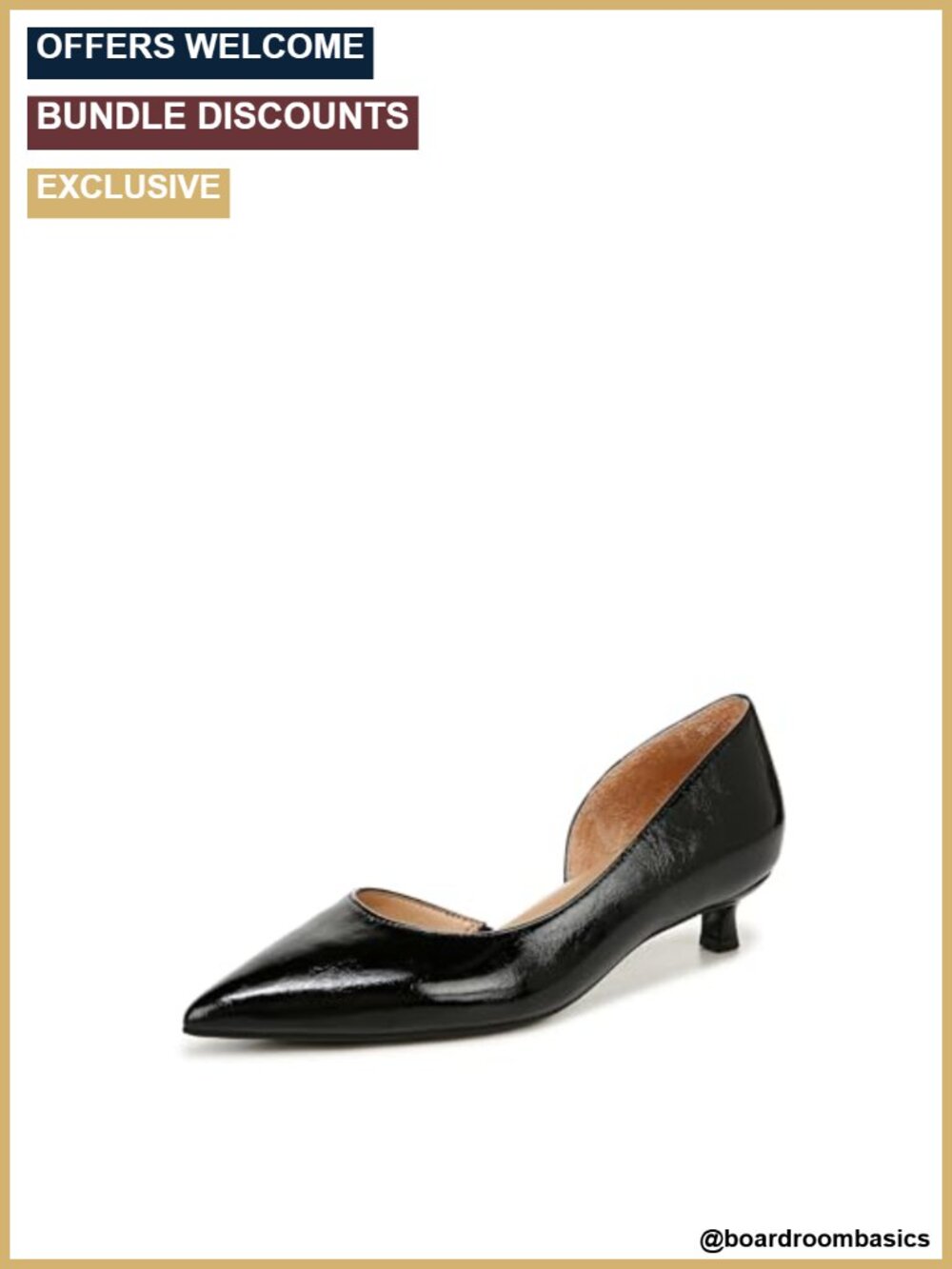 Naturalizer Gallent Kitten Heel Pointed Toe Pump PU Upper